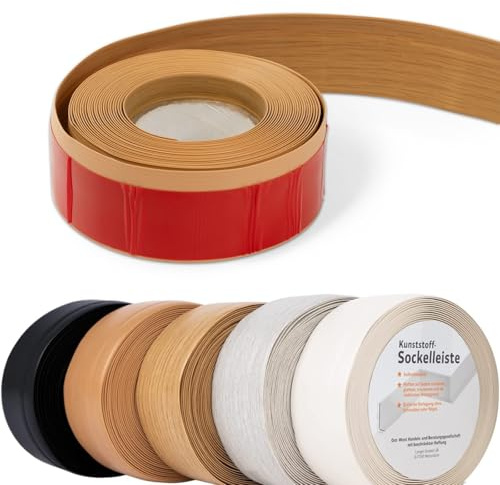 KARAT Oslo – Nastro per davanzale – Nastro di finitura personalizzabile e autoadesivo, striscia divisoria adesiva acrilica – striscia di finitura dei bordi – rovere vintage 50 x 15 mm, lunghezza 10 m