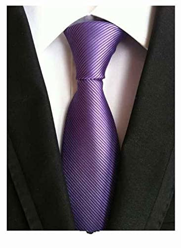 Corbata De Hombrenueva Corbata De Sarga Lila Seda De Poliéster para Hombres Corbatas Hechas A Mano Camisas para Hombres Y Mujeres Accesorios Regalos para Hombres Regalo del Día del