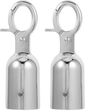 Angoily 2 Stück Seilendkappe 30 Mm Mit Haken Seilendanschlag Seilendstopper Aus Metall Seilbeschläge Haken Kordelstopper Endkappe Der Leitplankenschnur Hanfseil Zaunseil Kordon Anschließen
