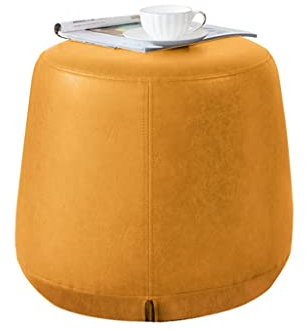 SePKUs Runder Ottman-Pouf, Kleiner runder Schlafzimmer-Ankleide-Schminkhocker, Schuhsitzbank, Fußstütze, Fußhocker, Heimdekoration (A 43 x 41 x 50 cm)
