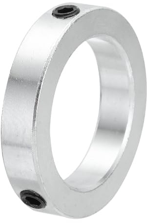 QUARKZMAN 1 Stk Tiefenanschlagringe 50mm ID Tiefenanschlag für Bohrer Verzinkter Kohlenstoffstahl Klemmring mit Gewindestift Silber