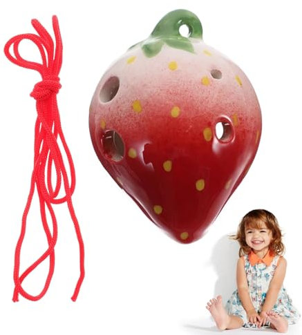 Erdbeere Ocarina 6-Loch,Erdbeere Okarinas,Ocarina Kinder,Ocarina Instrument,Mini Ocarina,Ocarina 6 Loch Kinder,Geschenke für Kinder