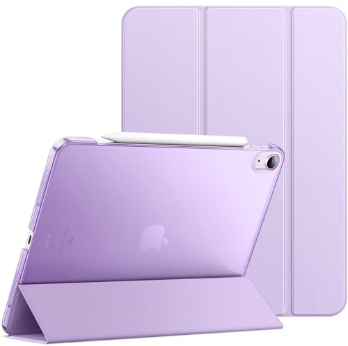 JETech Hülle für iPad Air 13 M4/M3/M2, Violett | Für 2026/2025/2024 Modell, Schlanke Transluzent Rückseite, Dreifach-Ständer, Auto Schlafen/Wachen, Leichter Stoßschutz