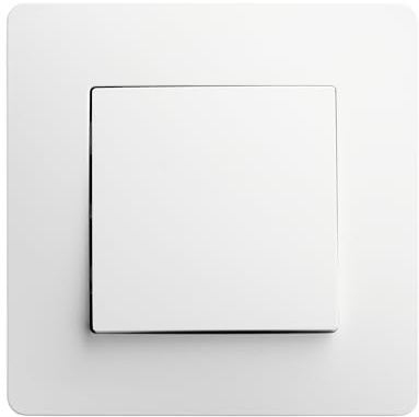 DEBFLEX - Caly - Interrupteur Va et Vient - Interrupteur Mural Carré pour Commande d'Éclairage - Bornes de Connexion Automatiques - ABS - Installation Encastrée - Blanc - 71 x 71 x 37 mm