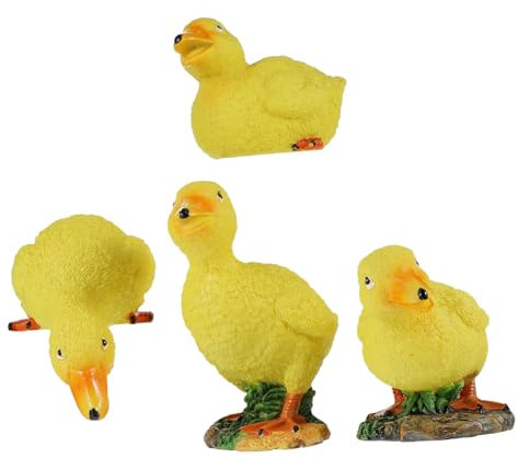 FUNOMOCYA 4stücke Miniatur Schwimmende Enten Figuren Aus Resin Niedliche Garten Deko Für Teich Pool Und Innenräume Und Leicht Als Für Familie Und Freunde