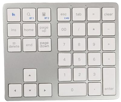 Tastierino numerico wireless, tastiera numerica piccola - Tastiera meccanica compatta a 35 tasti | Utilizza la tastiera compatta portatile silenziosa per la digitazione efficiente dei PC personali