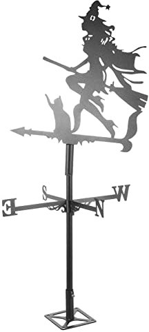 POPETPOP Girouette Directionnelle en Métal pour Halloween - Girouette Sorcière pour Décoration de Toit Et de Jardin