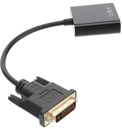 Uonlytech Convertisseur Dvi-d vers Vga Adaptateur Dvi-d vers Vga pour Écran PC Noir