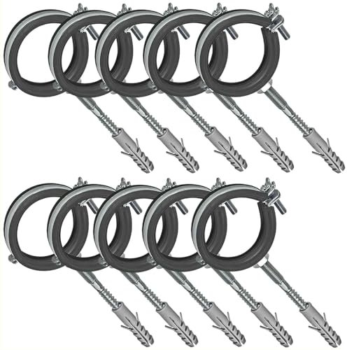 Rohrschelle mit Dübel und Schraube für PE Rohr-Aussendurchmesser 20mm