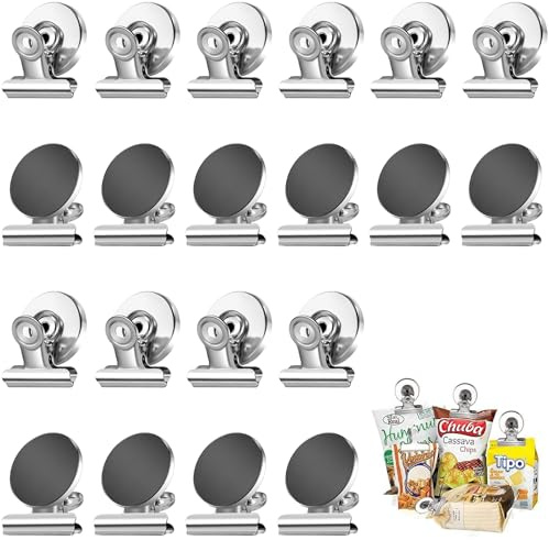 20 Stück Magnetklammern,Magnete mit Klammer,Magnetische Clips,Magnete Kühlschrank,für Magnettafeln,Kühlschränke,Fotos, Schulen,Wohnungen,Büros | Magnete Kühlschrank,für Magnettafeln,Kühlschränke,Fotos, Schulen,Wohnungen,Büros