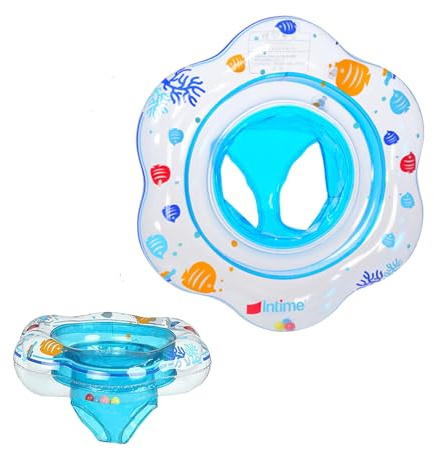 LUMOOM Anello galleggiante per bambini con stampa cartoni animati, anello da nuoto gonfiabile, per ragazzi e ragazze, per bambini dai 6 ai 36 mesi (blu)