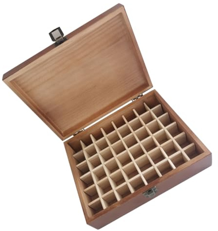 GANAZONO Hållare För Eteriska Oljor Med 48 Platser, 5 Ml Flaskor För Eteriska Oljor, Förvaringslåda För Reseförpackning, Nagellacksorganisatör, Kosmetiskt Aromaterapiställ, Displayfodral