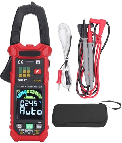 Klanata Digital Clamp Meter, Smart Clamp Meter Voltmeter Tester, Amp Volt Meter with LED Flashlight NCV Detection, Logarithmic for Multi Testers
