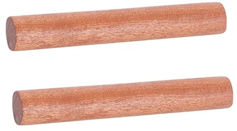 INOOMP Wooden Rolling Pin 2pcs Set 30cm Non-stick Dough Roller for Baking Pizza Cookie Pie Crust Kitchen Tool Natural Lacquer-free Ebony Wood
