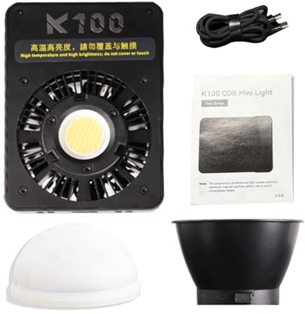 Generic Kit di Luci per Videocamera LED Compatto da 100 W Luci Bicolore Professionali per la Realizzazione di Film Fotografici per Illuminazione di qualità da Studio ABS 5 X 3,7 X 1,3 Pollici