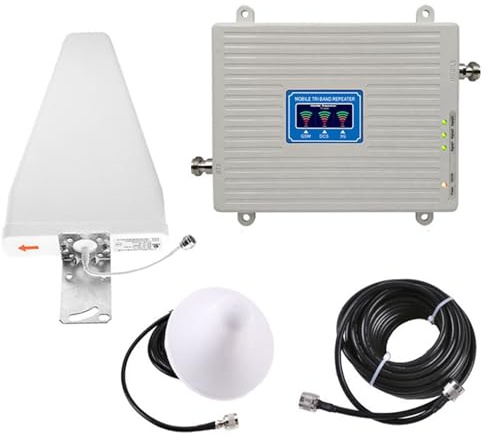 MOLERRI Amplificador de Señal 2G 3G 4G 5G Amplificador de Triple Banda 900 1800 2100MHz gsm WCDMA LTE Repetidor Amplificador de Señal Universal Enchufe de la UE