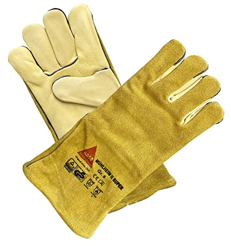 Profi Arbeits-handschuhe Sicherheitshandschuhe für Schweisser MÜHLHEIM-II-SUPER gelb - Größe: 8