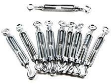 100 stark verzinkt Spannschloss Sieb M6 Haken Eye Draht Tension Satz...