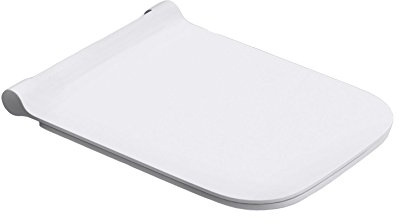 Durovin Toilettensitz Badezimmer uf-146 15891 ABS Kunststoff geräuschloses Schließen weiß eckig 345 mm x 20 x 440 (BxHxT) hohe Beanspruchung möglich, in Deutschland hergestellt