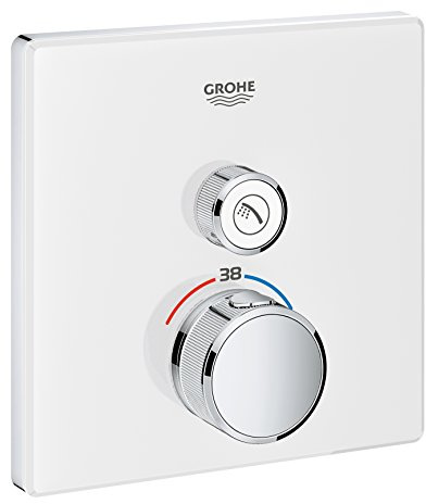 Grohe 29153LS0 Miscelatore Termostatico a 1 Via, Bianco, Squadrato