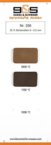 Goerg & Schneider Tonmasse 356 - braun-schwarz, schamottiert, frühsinternd, Ton zum Töpfern/Aufbauen/Pressen