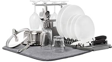 Umbra UDRY DISHRACK W/DRY MAT CHARCOAL