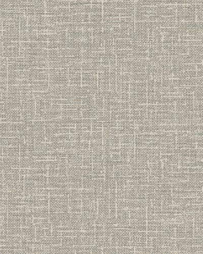 Papier peint aspect textile Profhome DE120113-DI papier peint intissé gaufré à chaud gaufré ton-sur-ton mat gris beige 5,33 m2
