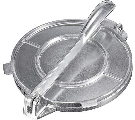 QSCTYG 1Pc 16/20cm Tortilla Maker Press Pan Heavy Restaurant Aluminium Tortilla Pie Maker Dough Press Duty Restaurant Tools tortilla press (Color : 20cm)