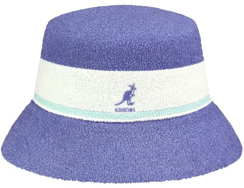 Kangol Bermuda Stripe Bucket Hut Stoffhut Fischerhut Anglerhut Clubhut Musikerhut Herren - Winter Herbst Frühjahr Sommer Frühling-Sommer Herbst-Winter - M (56-57 cm) Flieder