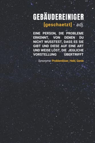 Gebäudereiniger geschätzt: Notizbuch inkl. To Do Liste | Das perfekte Geschenk für Männer, die Gebäude Reinigen | Geschenkidee | Geschenke