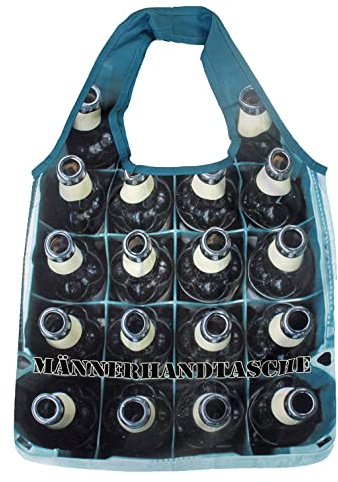 Generisch Einkaufsbeutel faltbar groß für Männer - Motiv Männerhandtasche - lustig, Stoff, für die Handtasche, Einkaufstasche wiederverwendbar
