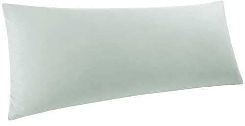 PiccoCasa Seitenschläferkissen Bezug Kissenhülle 100% Mikrofaser mit Reissverschluss 50x160 cm Kissenbezug langes Kissen Schwangerschaftskissenbezug Stillkissenbezug Hellgrau