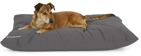 Doctor Bark Country Hundekissen Mittelgroße Hunde Waschbar - Hundebett Weich - Liegekissen Kuschelig Pflegeleicht - GreenLabel (Country-Kissen - M, Grau)