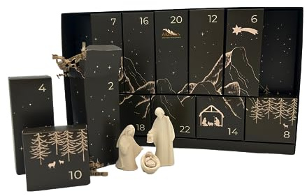 Weihnachtskrippen Adventskalender 2025 (Holz bemalt)