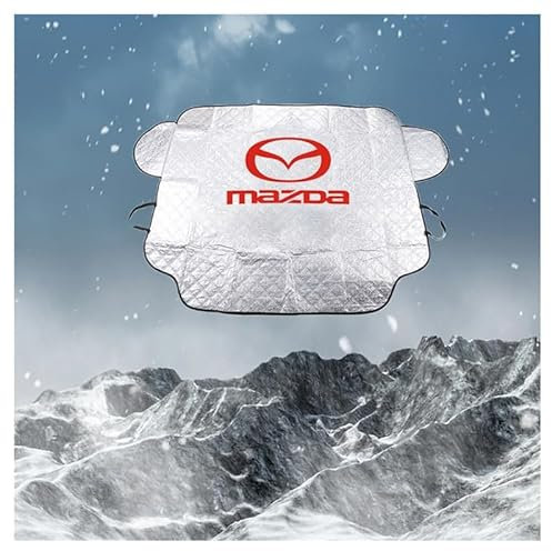 Frontscheibenabdeckung für MAZAD 3 2010-2013, Magnetisch Scheibenabdeckung Auto Frontscheibe Sonnenschutz Scheibenschutz Anti Frost Staub UV-Schutz