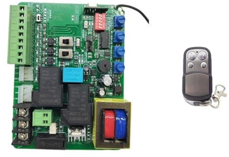 Apricancello automatico scorrevole, Pannello di controllo della porta del garage scorrevole Finecorsa a molla magnetica disponibile con funzione di ritardo 220 V CA Facile da montare, con istruzioni c