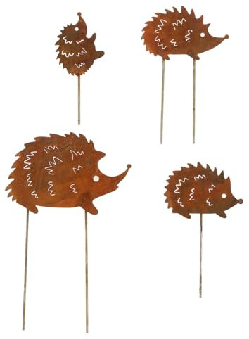 Toddmomy 4stücke Kleine Garten-Igel-Stake Aus Wetterfeste Dekoration Für Blumentöpfe Teiliges Für Gartenlandschaften Charmante Ornamente Für Haus Und Garten Für Feste Und Tägliche