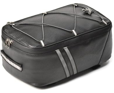 Borsa Da Sella Posteriore Moto Borsa Per Bagagliaio Per Moto 8 Litri Borsa Bagagliaio Bicicletta Impermeabile Borsa Per Portapacchi Ciclismo Borsa Posteriore Per Bici Telaio Dietro(8L)