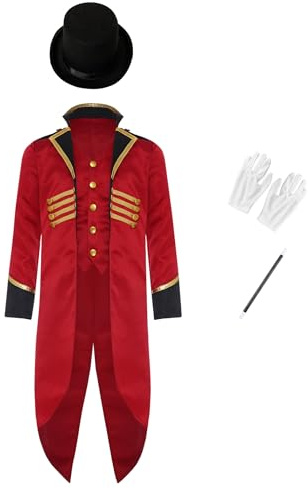 Hedmy Boy Steampunk Tailcoat Halloween Medieval Renaissance Clothes Victorian Pirate Vampire Jacket Frock Coat Burgundy 12 Years