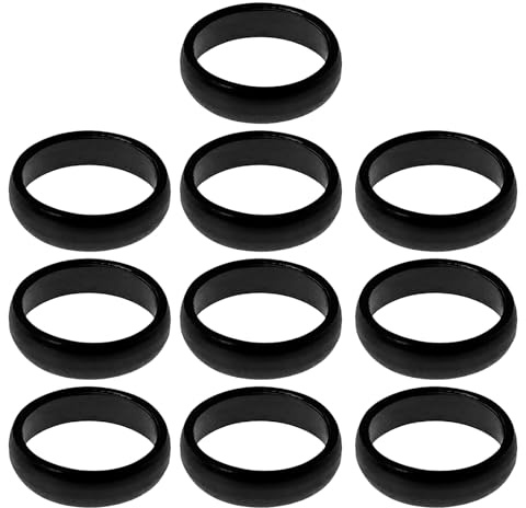lazyfun 10 Stück Schaftringe Vorbau O-Ringe Runde Metall Aluminium Ringe für Nylon Schäfte Zubehör