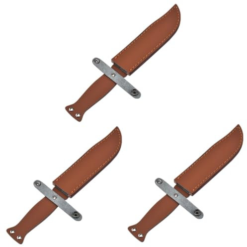 ABOOFAN 3pcs Leather Camping Cover Protector Outdoor Guard Portable Guard Simple Design