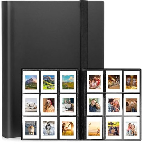 9-Pocket Trading Card Binder, Luoqun88 Pocket Trading Card Album, 360 Side-Loading Pockets, Durable PU Album for MTG, Pokemon, Yu-Gi-Oh, Football, and Sports Cards (Black)