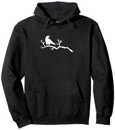 Raven on a Tree Pullover Hoodie
