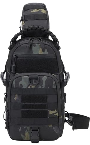 Shoulder Sling Bag, Waterproof Chest Pack, Travel & Hiking Shoulder Pack, tacticals Army-Style Design, Compact & Sturdy, Adjustable Strap, Constructed from High-Quality Oxford Cloth Polyester