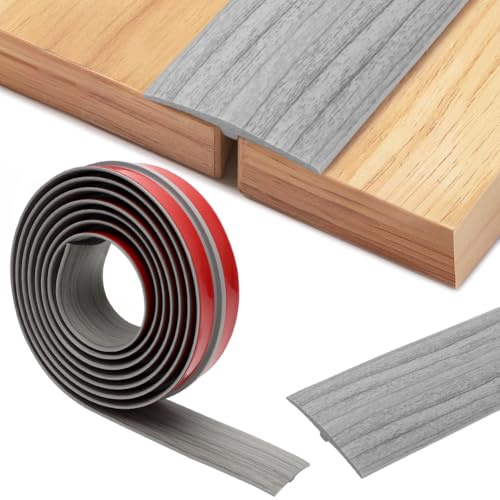 Übergangsprofil Selbstklebend, 5cmx3m Selbstklebender PVC Übergangsstreifen T Profil Übergangsleiste Selbstklebend Türschwellen Leiste Spaltabdeckung Trennleiste für Türschwellen Verbindungsböden