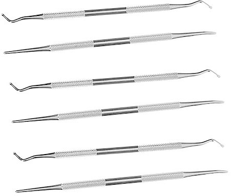 Veemoon 6 piezas Herramientas de Limpieza de Uñas para Pedicura Kit Profesional para Cuidado de Uñas Encarnadas y Diseño Ergonómico y Duradero para Casa o Salón
