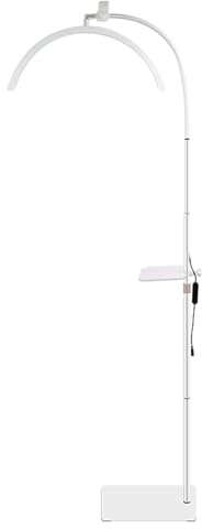 ayex LED Beauty Lampe dimmbar höhenverstellbar U-Bogen Stehlampe mit Ablage Kosmetik Tattoo wimpern weiß 36W