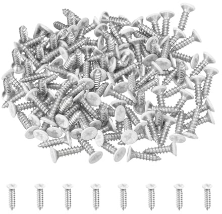 QUARKZMAN 120 Stück Kreuzschlitz Holzschrauben M2 5x12mm, Verzinkte Set | Kohlenstoffstahl Selbstschneidende Schrauben, Vollgewinde Senkkopf Universalschraube für Haus Büro Lager, Silber