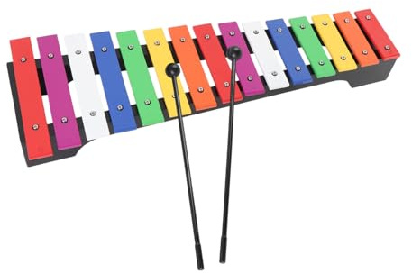 Fafeims Xylophon, 15-Noten-Schlaginstrument mit 2 Schlägeln, Bunten Tasten für Kinder, Anfänger, Kinder, Bildung, Musiklernen