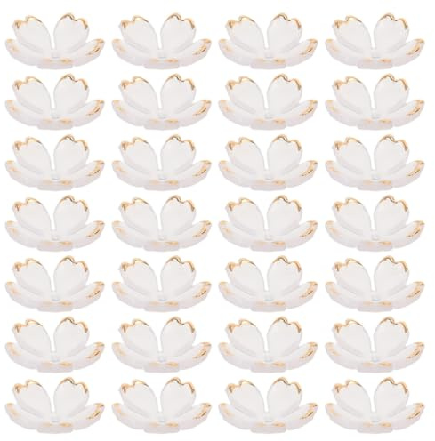 PACKOVE 100 Pezzi Accessori per Chioma Acrilici a Forma di Fiore di Ciliegio Bianco, Facili da Abbinare e Trasportare, per Occasioni Speciali e Creazioni di Gioielli